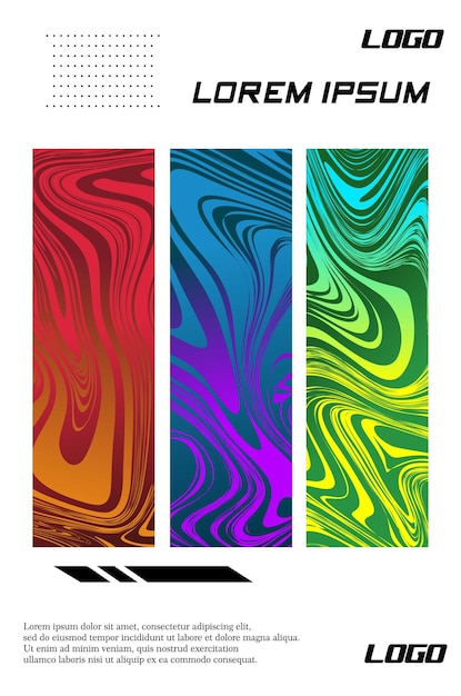 flüssiger Hintergrund Vektor Brutalismus-Stil