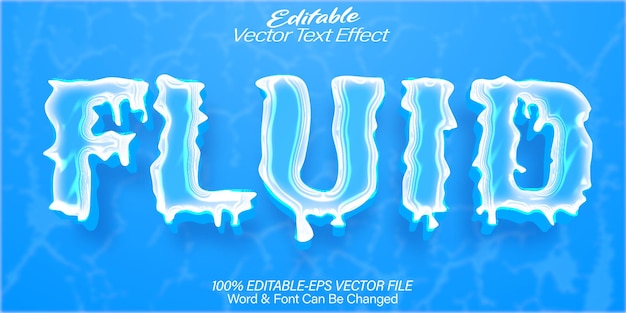 Flüssigkeitsvektor-Text-Effekt bearbeitbares Alphabet Wassertröpfchen-Splash