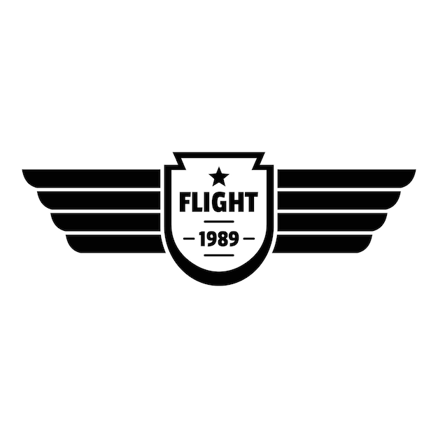 Flug 1989-logo einfache illustration des flug 1989-vektorlogos für webdesign isoliert auf weißem hintergrund