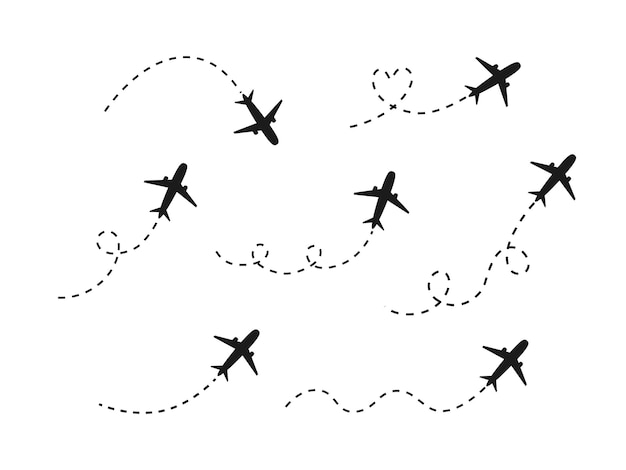 Flugstrecke des Flugzeugs oder Zielstrecke des Luftflugzeugs