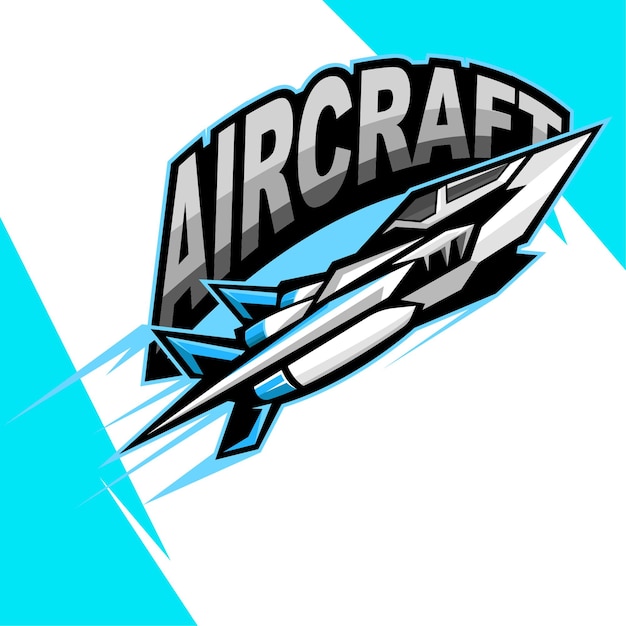 Flugzeug-esport-logo-vektor-illustration