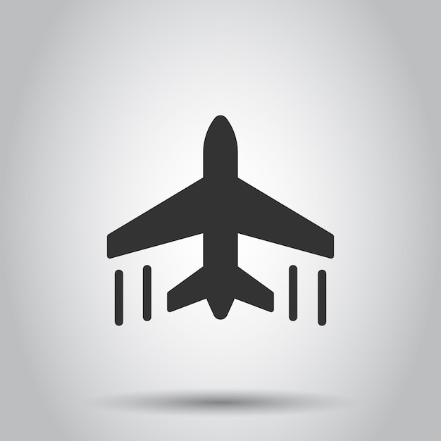 Vektor flugzeug-ikonen im flachen stil flugzeug-vektor-illustration auf weißem isolierten hintergrund flugzeug-geschäftskonzept