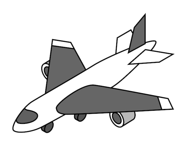 Flugzeug isometrisches design-symbol vektor-web-illustration 3d buntes konzept