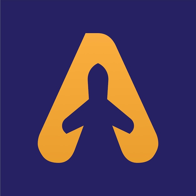 Vektor flugzeug-logo-design einfaches flugzeug-logo