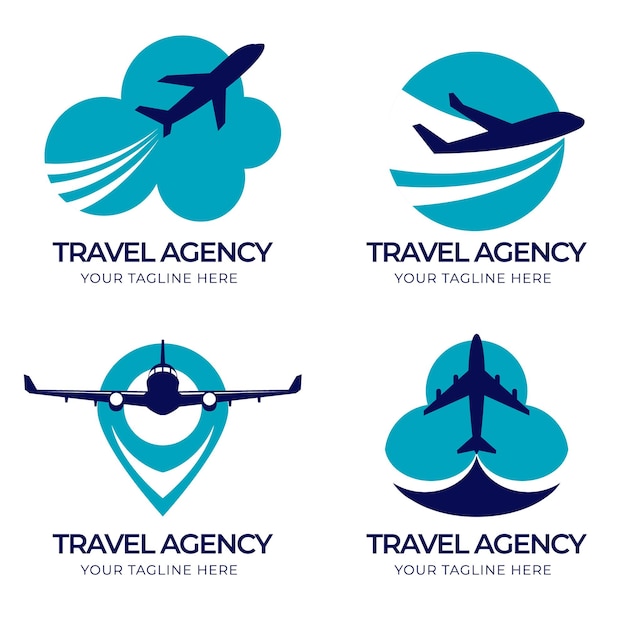 Flugzeug-Logo Reise-Logo Meer-Logo Fluss-Logo-Konzept Sonnenuntergang- oder Sonnenaufgang-Ikon Flugzeuglogo Flugzeugvektor