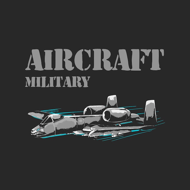 Flugzeug-militär-t-shirt-design