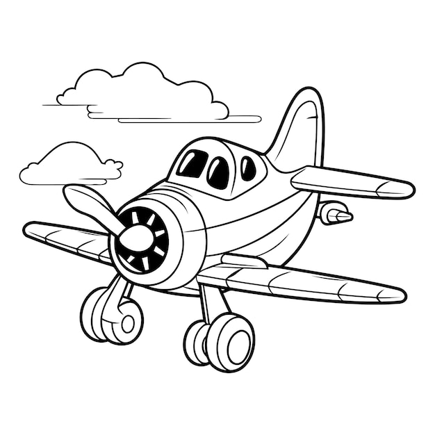 Vektor flugzeug-symbol cartoon-illustration des flugzeug-vektor-symbols für das web-design