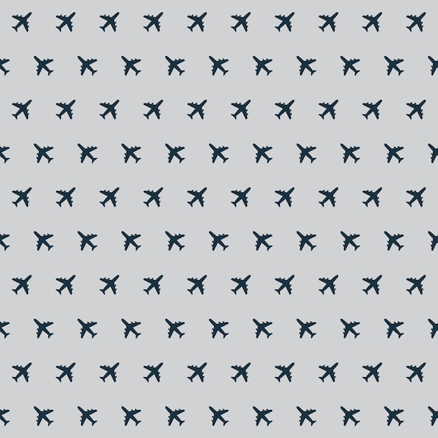 Flugzeugmuster auf weißem Hintergrund