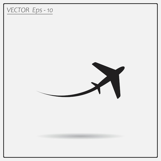 Flugzeugsymbol Vektorillustration auf hellem Hintergrund Eps 10