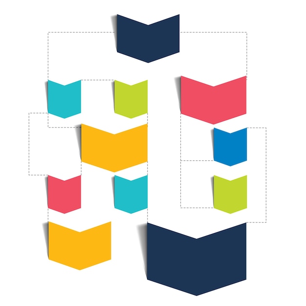 Flussdiagramm schema infografik-elemente vektordesign