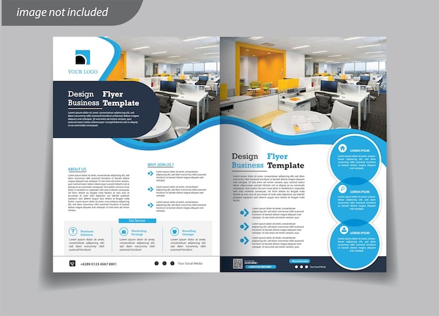 Vektor flyer-broschüre-broschüren-cover-design-layout-raum für fotohintergrund-vektorillustrationsvorlage
