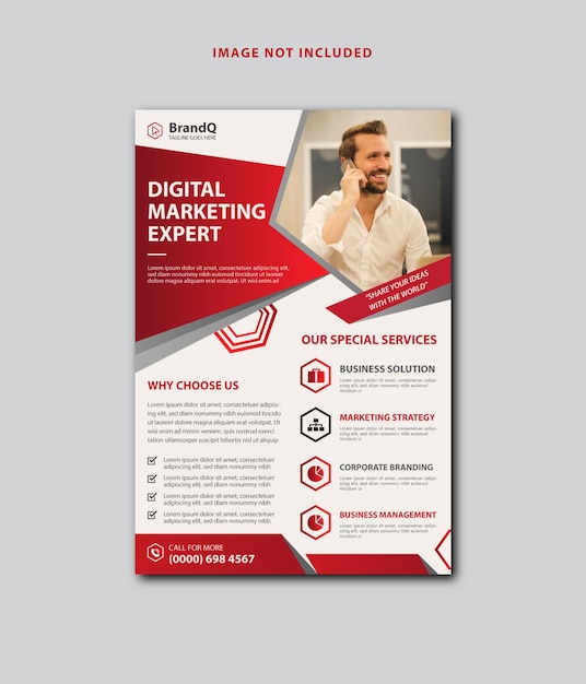 Flyer-Design-Vorlage für eine digitale Business-Marketing-Agentur