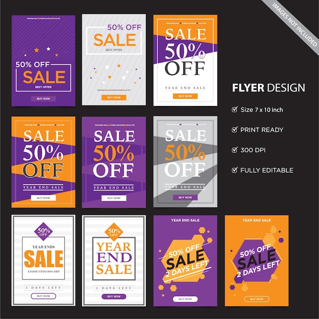 Vektor flyer template design.