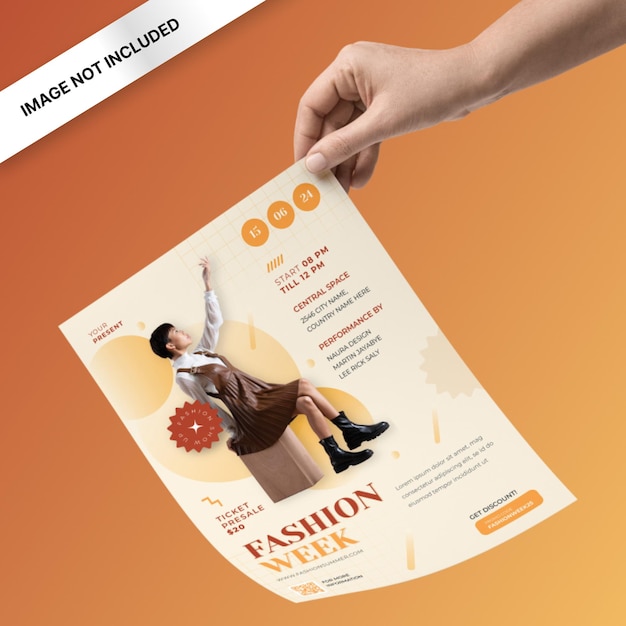 Flyer-Vorlage der Modewoche