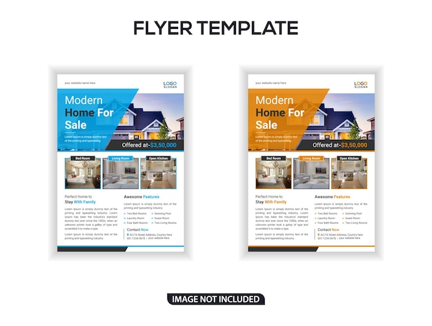 Flyer-vorlage für modernes zuhause zum verkauf