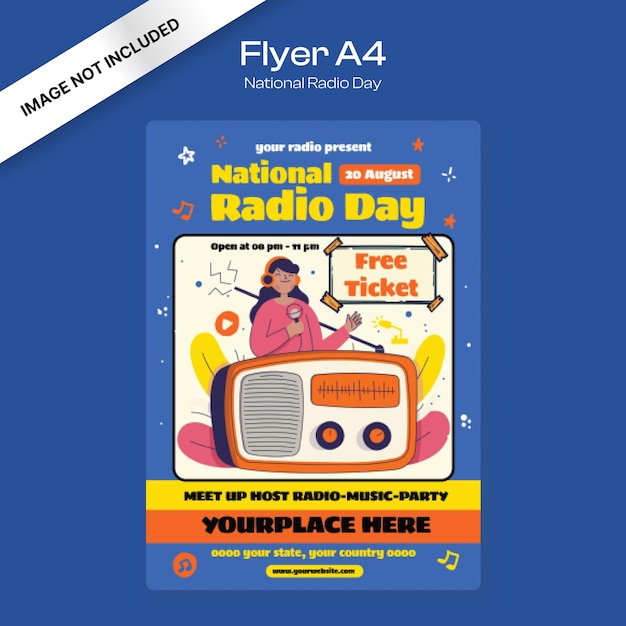 Flyer-vorlage zum nationalen radiotag