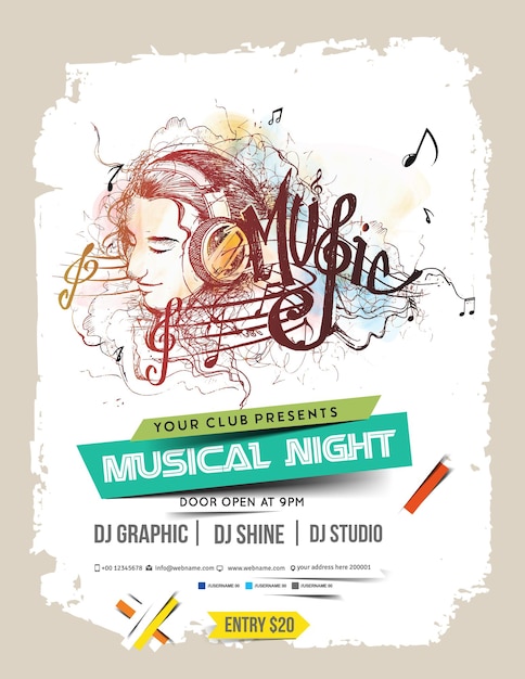 Flyer zur Musikparty-Broschüre
