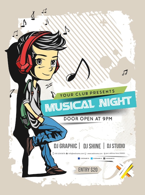 Flyer zur Musikparty-Broschüre