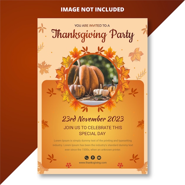 Flyer zur thanksgiving-party