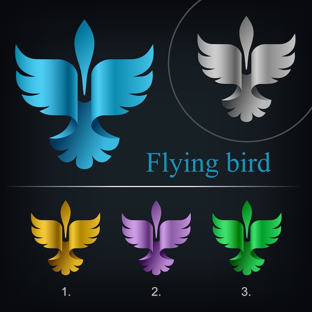 Flying bird abstrakte logo design element vorlage, kreative konzept logo airlines