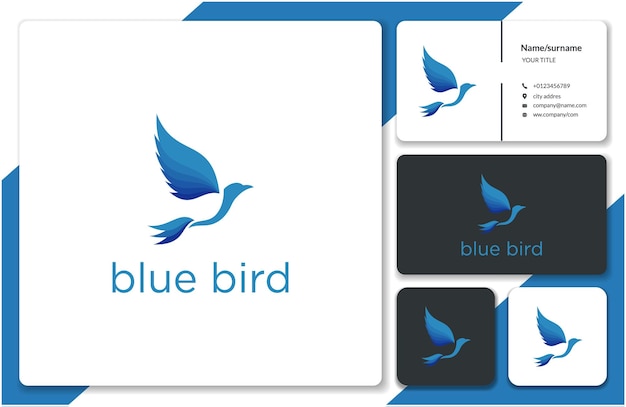 Flying blue bird firmenlogo