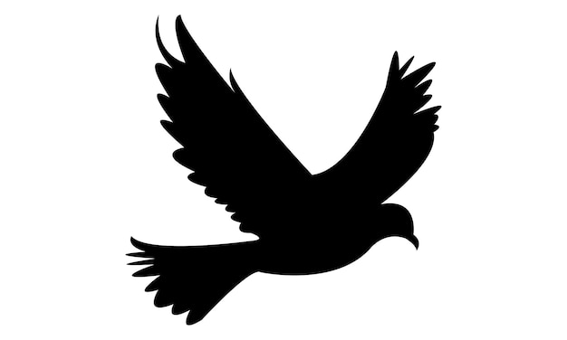 Flying Dove Silhouette Design und Vektor-Illustration