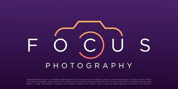 Vektor fokus fotografie typografie signatur logo vektor