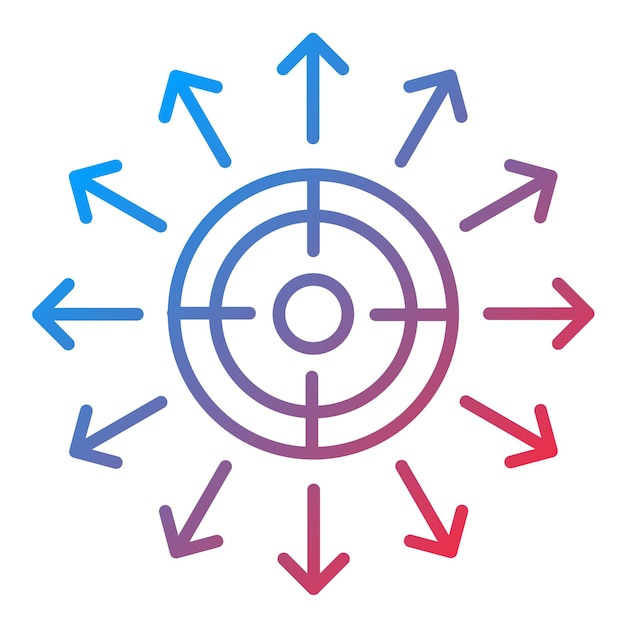 Vektor fokus-symbol-vektorbild kann für life skills verwendet werden