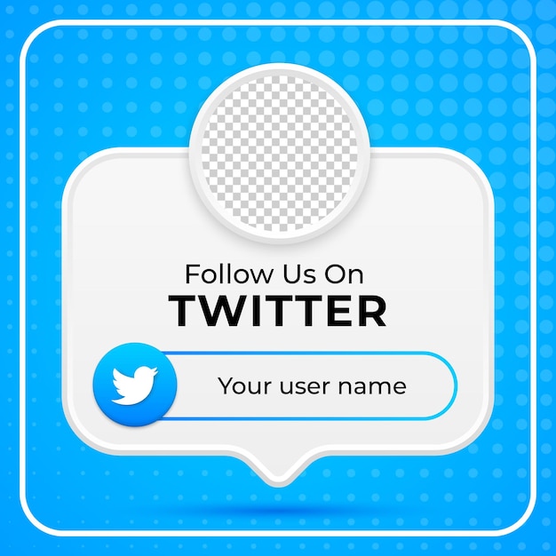 Folgen Sie uns auf Twitter Social Media Square Banner