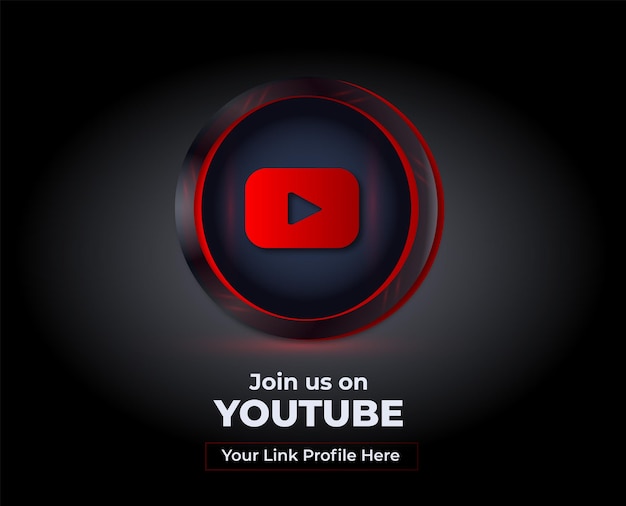 Folgen sie uns auf youtube social media logos