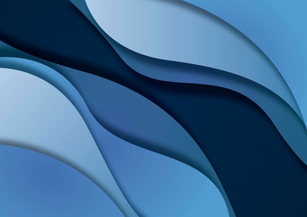 Vektor fondo abstracto de agua, olas de mar, azul marico