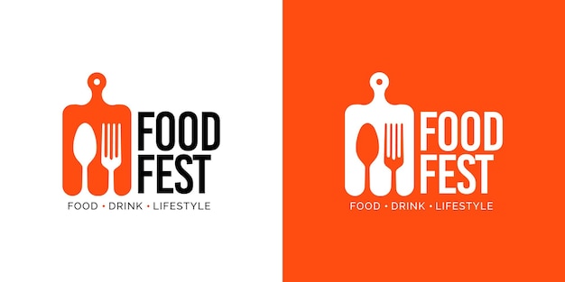 Food festival logo-design-vorlage