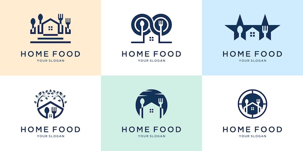 Food House minimalistisches Logo und Symbolinspiration