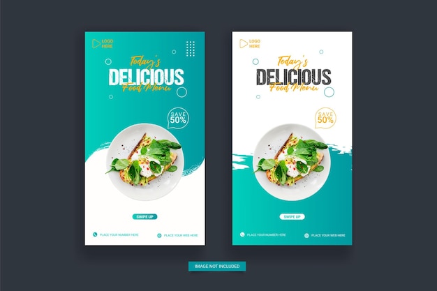 Food instagram story post design template design social media post restaurant story design