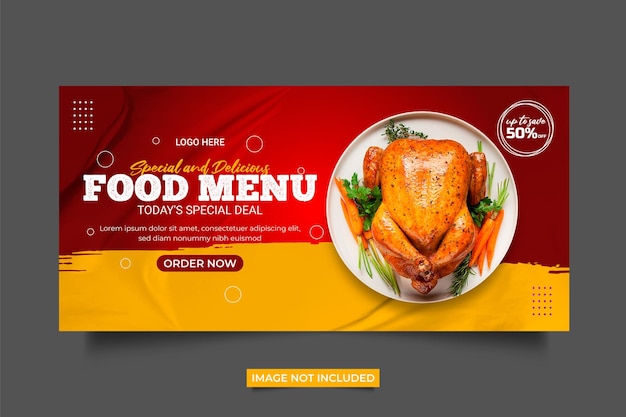 Food-menü-banner und web-banner-template-design