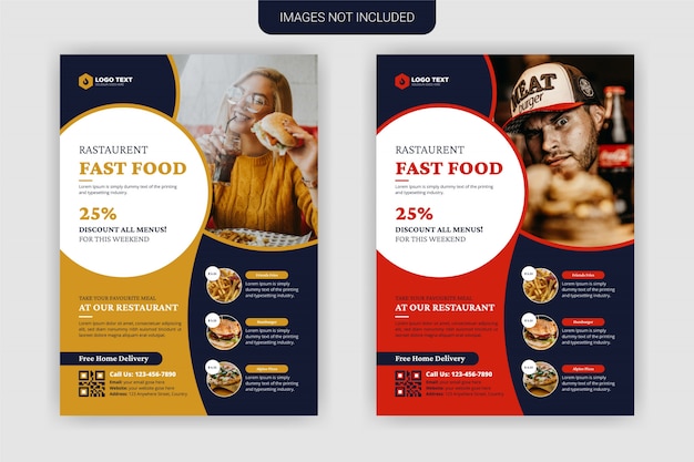 Food & restaurant flyer template design