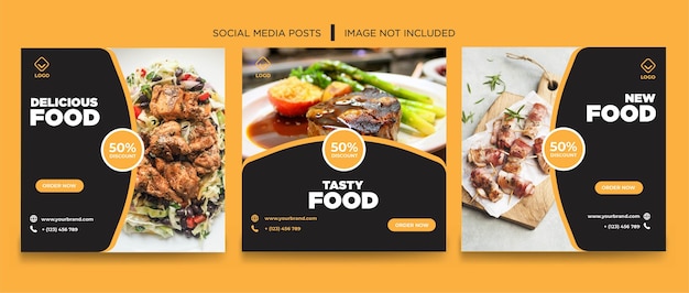 Vektor food social media banner post vorlage design