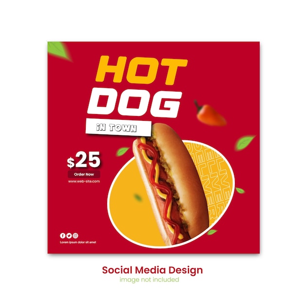 Food Social Media Post Design (Design für die sozialen Medien)