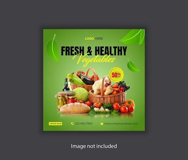 Vektor food social media post design