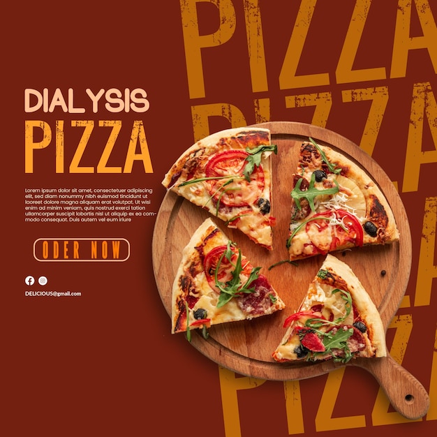 Food Social Media Promotion und Instagram-Banner-Post-Design-Vorlage
