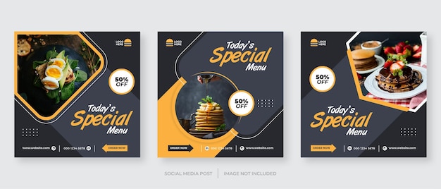 Food Social Media Promotion und Instagram Banner Post Design