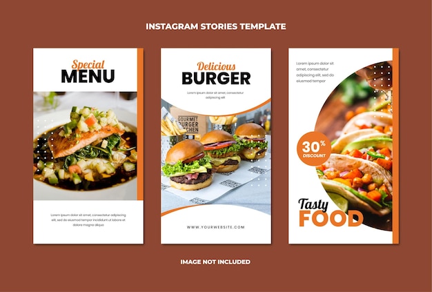 Food Social Media Promotion und Instagram Stories Vorlage