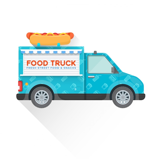 Food Truck Lieferfahrzeug Illustration