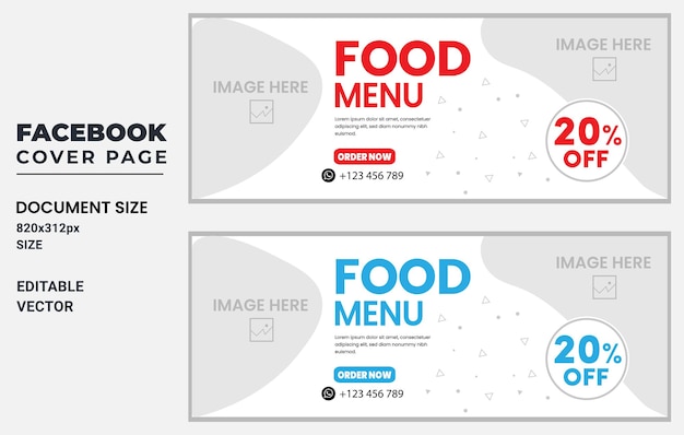 Food-web-banner-vorlage, web-banner-design, unternehmensbanner