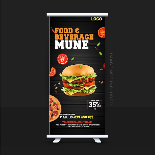 Food x Rollup-Banner-Design