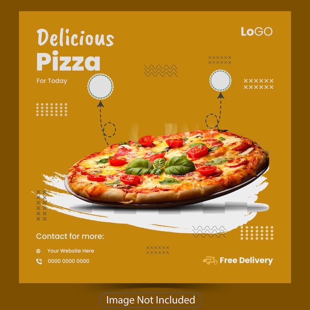 Foodie Delights verlockt Geschmacksrichtungen auf Social-Media-Food-Poster-Design
