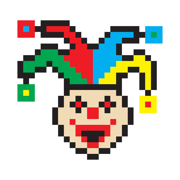 Fool Joker im Pixel-Art-Stil