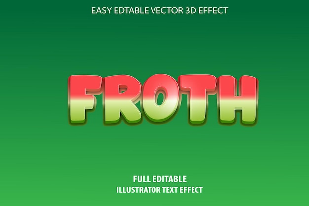 Footh-Text-Effekt-Design mit voll redigierbarem Illustrator-Texteffekt