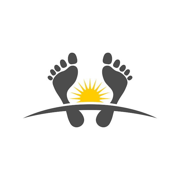 Vektor footprint reflexzonenmassage logo template illustration design vector eps 10