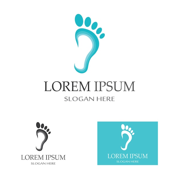 Footprintsfoot careand step Logo Bilder Illustrationsdesign